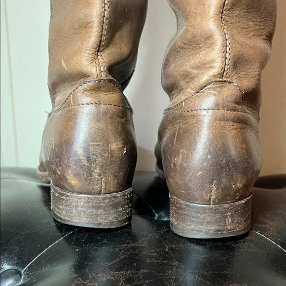 FRYE Brown Leather Tall Boots - Picture 6 of 13